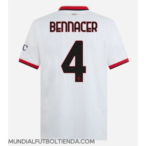 Camiseta AC Milan Ismael Bennacer #4 Segunda Equipación Replica 2024-25 mangas cortas